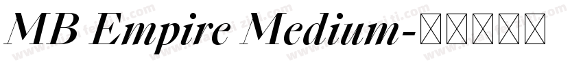 MB Empire Medium字体转换